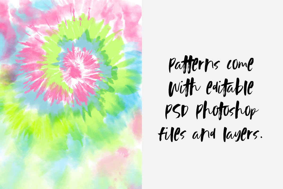 Pastel Tie-Dye Backgrounds, a Pattern Graphic by The Gypsy Goddess (Photo 4 of 11)