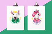 90s Dressed up watercolor animals, an Animal Illustration by AnastasiaFears (Thumbnail 4 of 11)