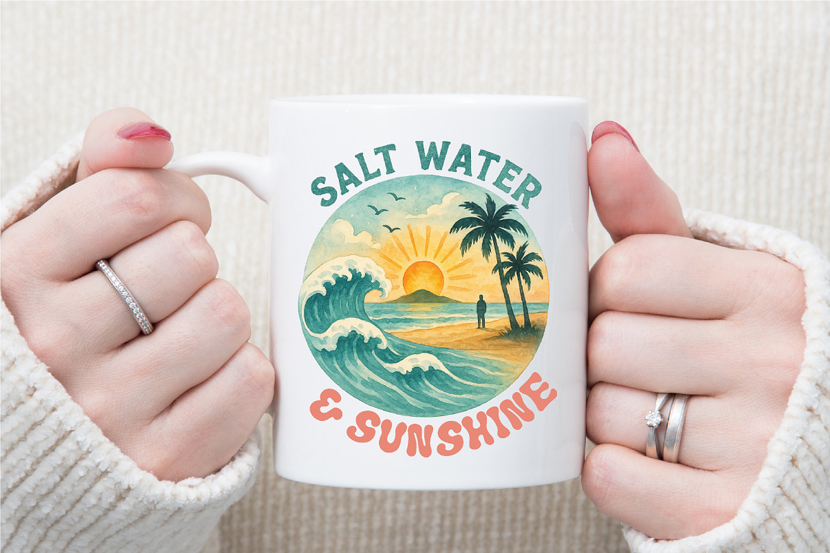 Retro Summer Salt Water and Sunshine, an Illustration by Sublimation Artist (Photo 5 of 9)