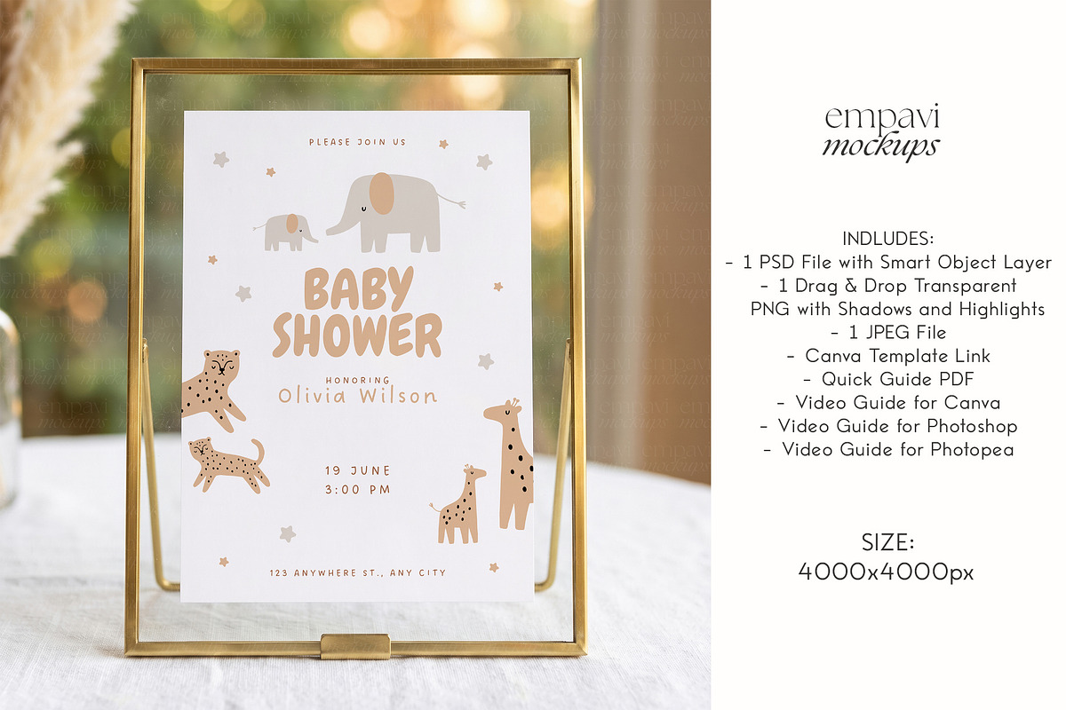Frame Mockup 5x7, an Advertising Mockup by EmpaviMockups (Photo 4 of 6)
