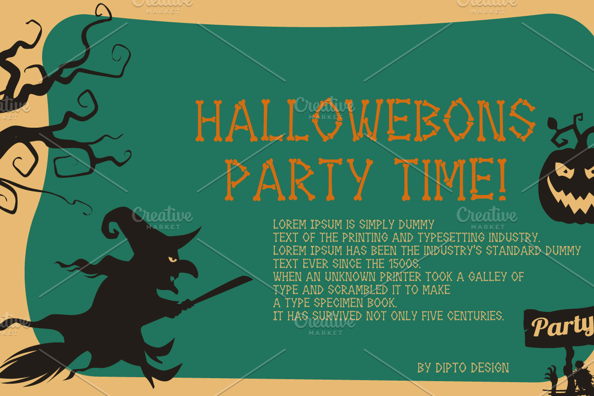 Hallowebons - Spooky typeface, a Sans Serif Font by Dipto design (Photo 4 of 6)