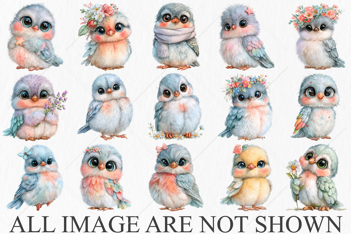 Cute Bird Sublimation PNG Clipart, a Seasonal Illustration by Canvas Craft (Photo 3 of 10)