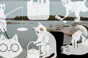 25 Finnish Cats Nordic Illustrations, an Animal Illustration by helenreveur (Thumbnail 9 of 10)