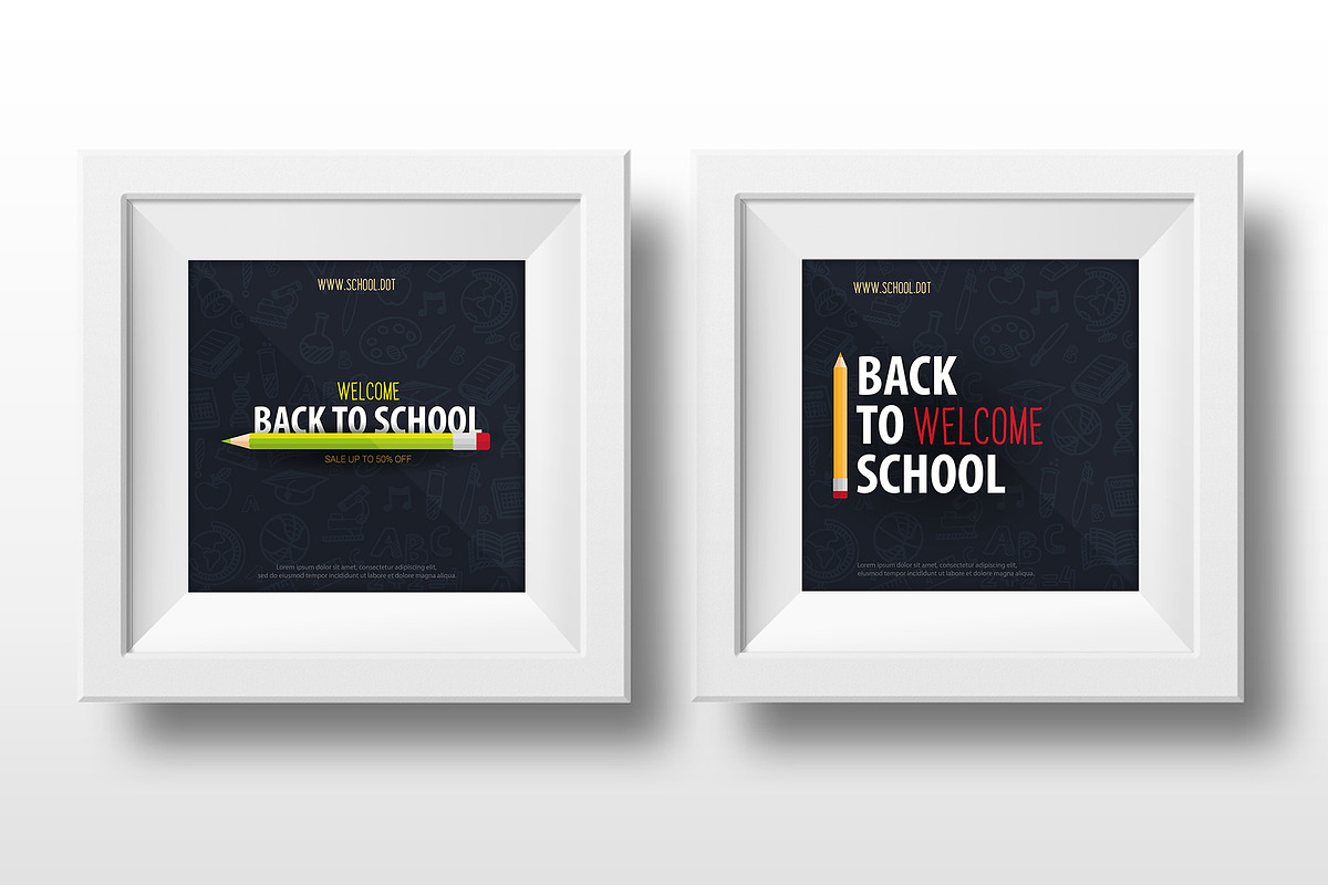 Back to School Creative banners, a Social Media Template by Leo Edition (Photo 4 of 4)