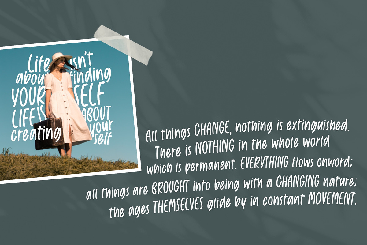 Things Change handwritten font, a Handwritten Font by jyllyco (Photo 2 of 6)