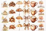 Cute Watercolor Autumn PNG Clipart, a Person Illustration by SugarCloudStudioArt (Thumbnail 6 of 6)