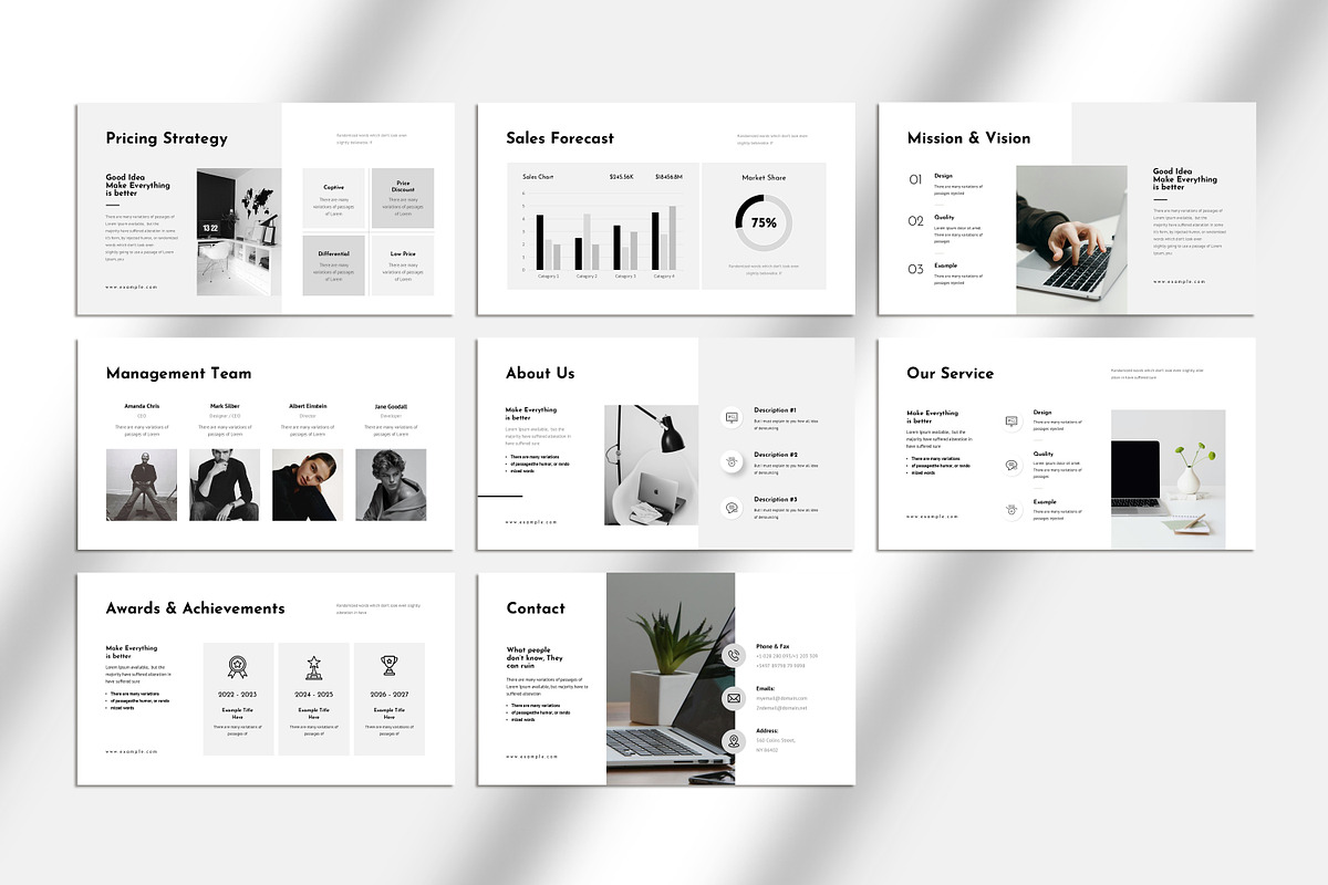 Minimal Presentation Template preview 5