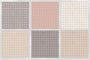 Neutral Grid & Checker Pattern Set