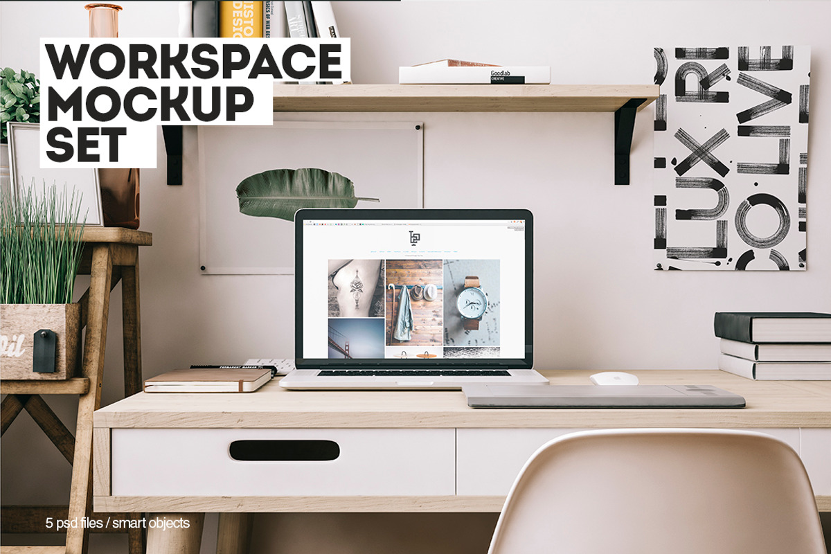 Workspace Mockup Set 8, a Mac Mockup by Best Pixels™ (Photo 1 of 5)