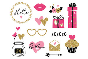 Valentine day set