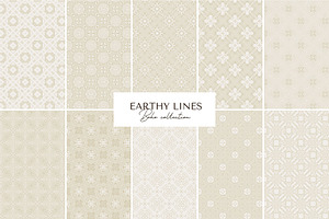 Earthy Lines Seamless Patterns