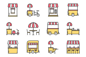 Street food retail. Food truck.