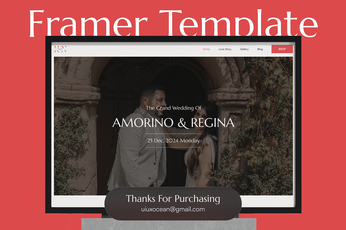 Rajal - Wedding Framer Template, a Landing Page Template by UI/UX Ocean (Photo 5 of 5)