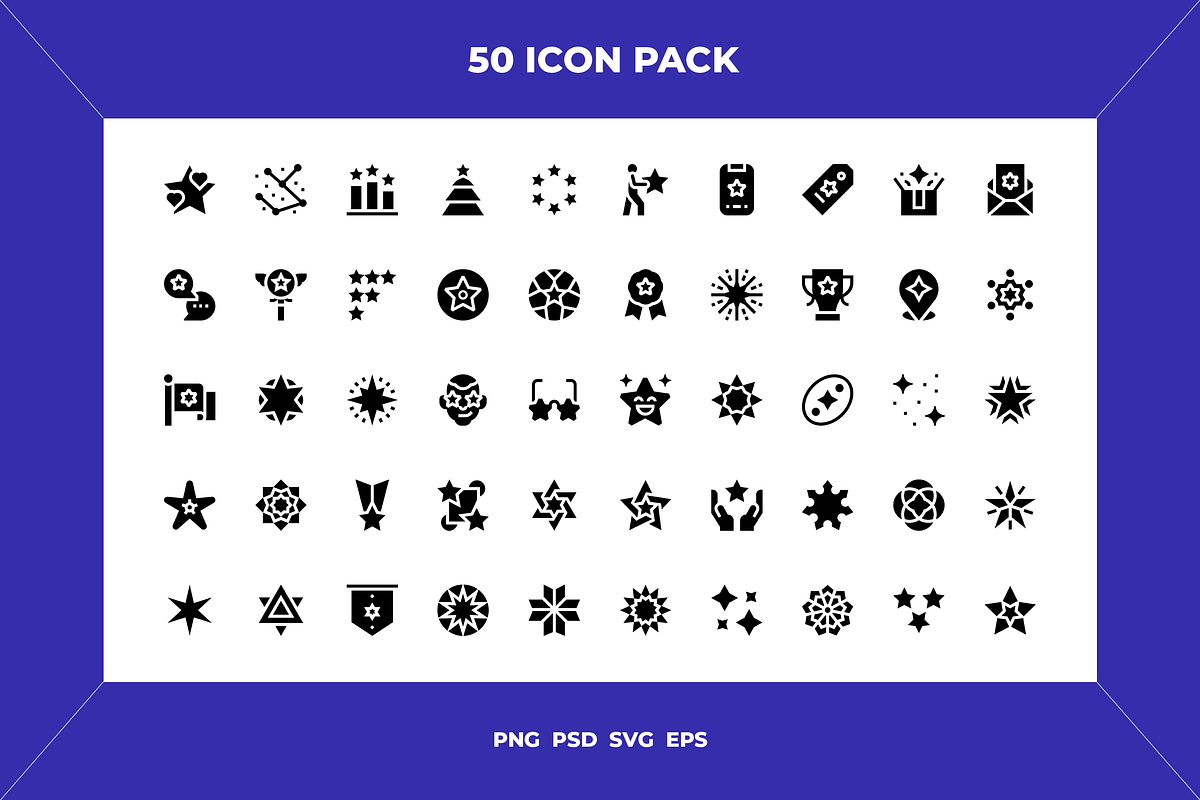 Stars icons, an Outline Icon by Wencory (Photo 1 of 2)
