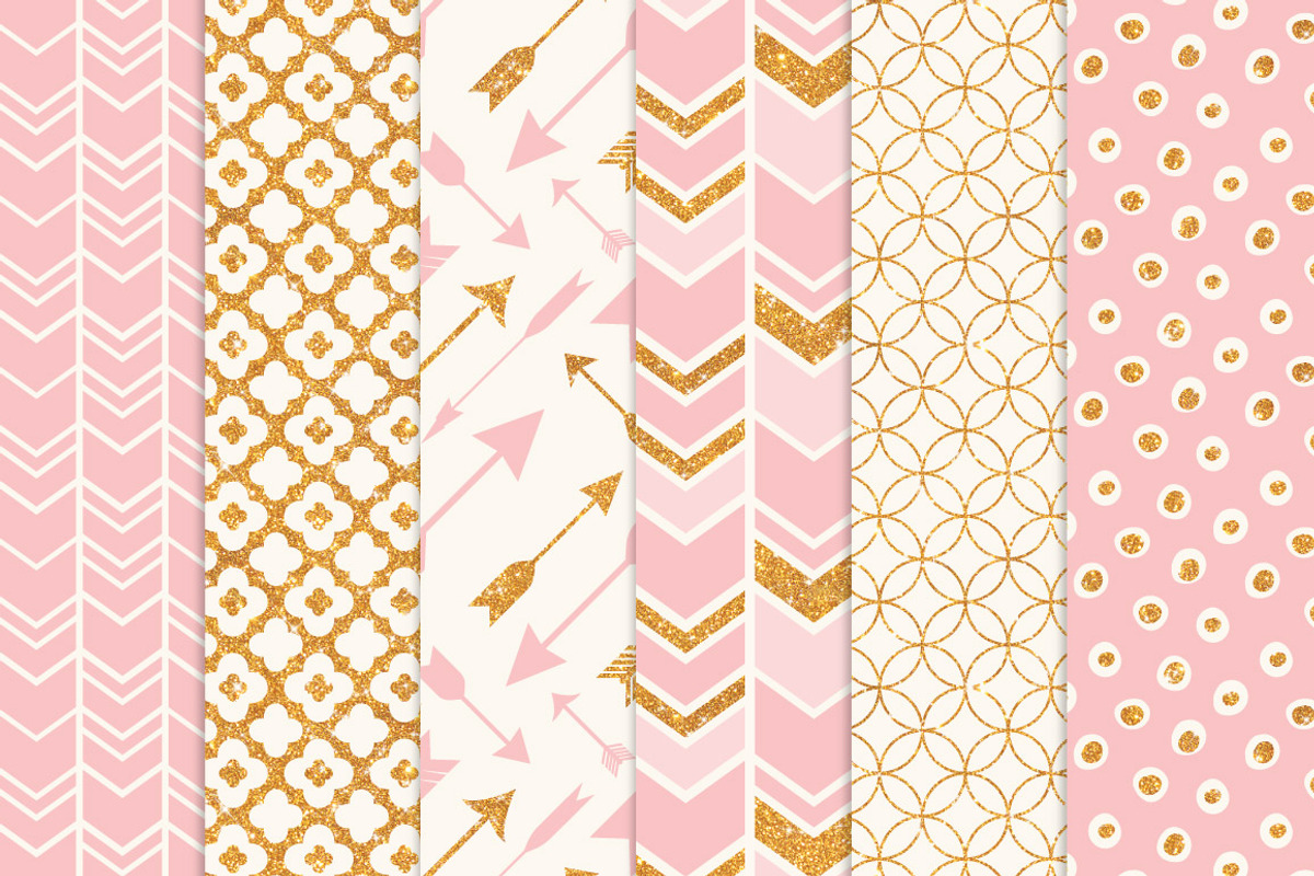 Soft Pink Glitter Patterns, a Pattern Graphic by Amanda Ilkov (Photo 3 of 3)