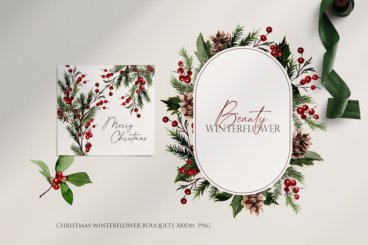 Watercolor clipart -Warmth Christmas, an Illustration by Beigetime (Photo 7 of 9)