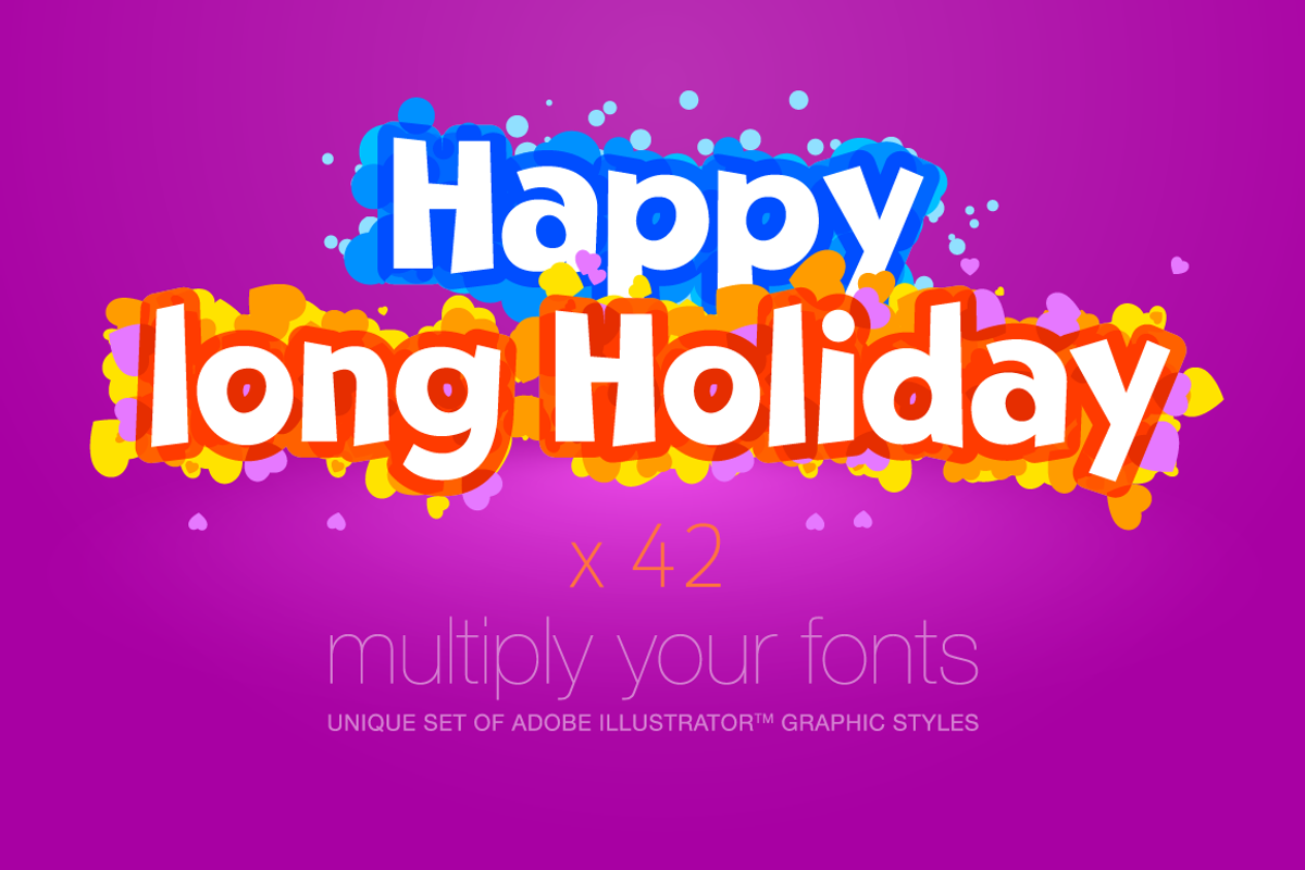 AI CS5 graphic styles happy Holidays