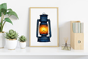 Watercolor Christmas Travel Clipart, an Illustration by Canvas Craft (Thumbnail 5 of 7)