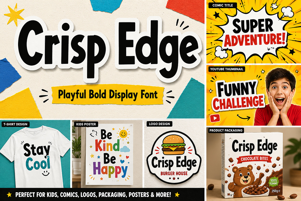 Crisp Edge, a Sans Serif Font by Wow Magic (Photo 3 of 5)