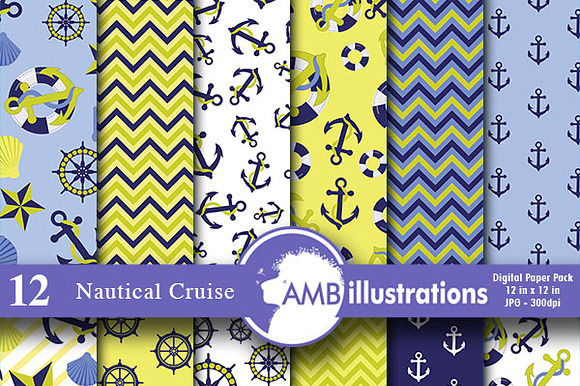 Nautical Digital Papers, AMB-519
