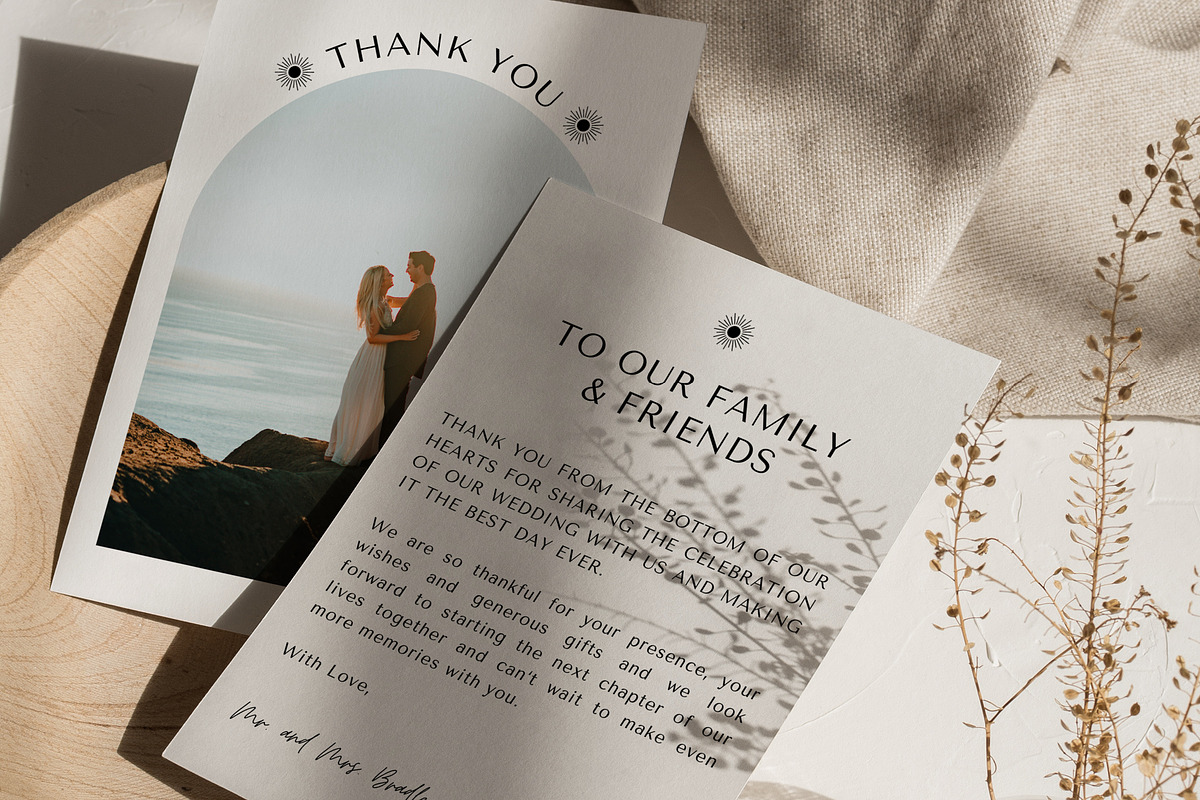 Modern Boho Wedding Bundle CANVA, an Invitation Template by StudioVonBraitenberg (Photo 10 of 13)