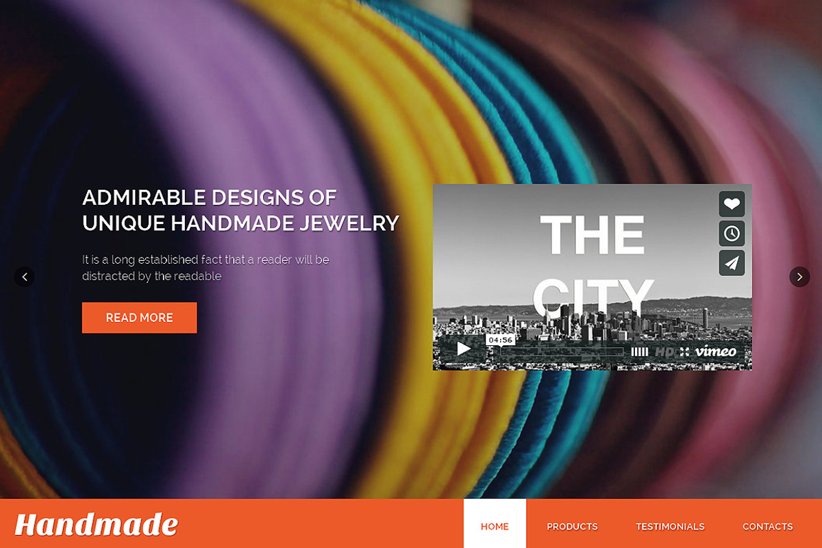 Handmade Responsive One Page Theme, a Landing Page Template by IceTemplates (Photo 1 of 3)