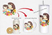 Easter Hedgehog Clipart, a Graphic by Artnoy (Thumbnail 3 of 5)