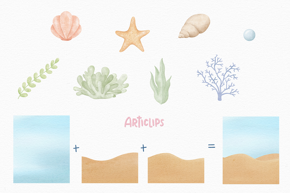 Little sea Clipart, an Animal Illustration by Articlips (Photo 7 of 7)