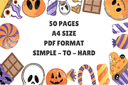 Halloween Activity Coloring PDF Page, a Seasonal Illustration by Nuvame Arts & Designs (Thumbnail 2 of 8)