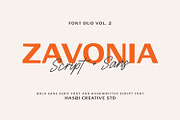 Zavonia – Elegant Script & Sans Font, a Font by Hasbi Creative (Thumbnail 1 of 12)