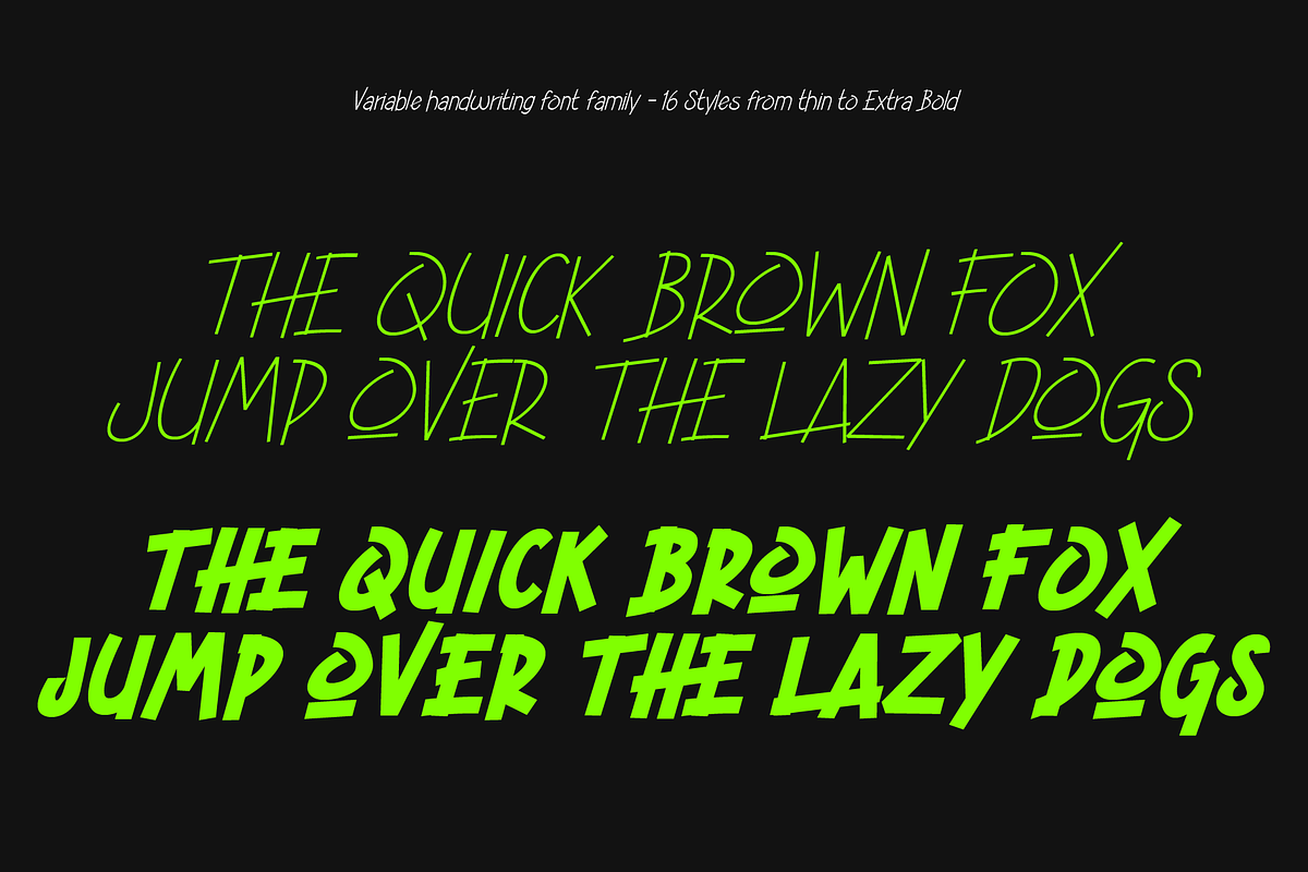 Broadtip - variable font, a Handwritten Font by ghozai studio (Photo 2 of 7)