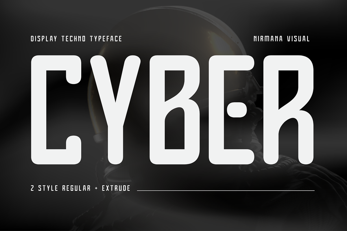Cyber Techno - Modern Logo Font, a Sans Serif Font by Nirmana Visual (Photo 1 of 9)