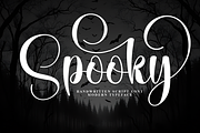 Spooky | Script Font, a Handwritten Font by Scratchones (Thumbnail 1 of 9)