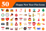 Happy New Year Flat Icons Bundle, an Outline Icon by EllaMaiyaali (Thumbnail 3 of 3)