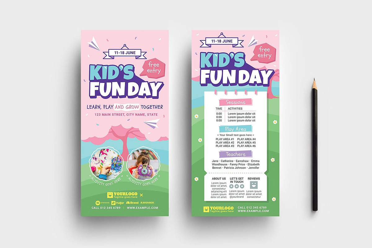 Kid’s Fun Day Flyer Templates, a Flyer Template by BrandPacks (Photo 5 of 8)