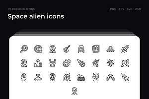 Space Alien Icons