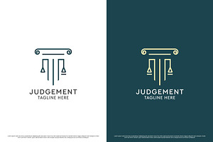 Court Pillar Logo Design Icon, a Branding & Logo Template by Morvana Crew