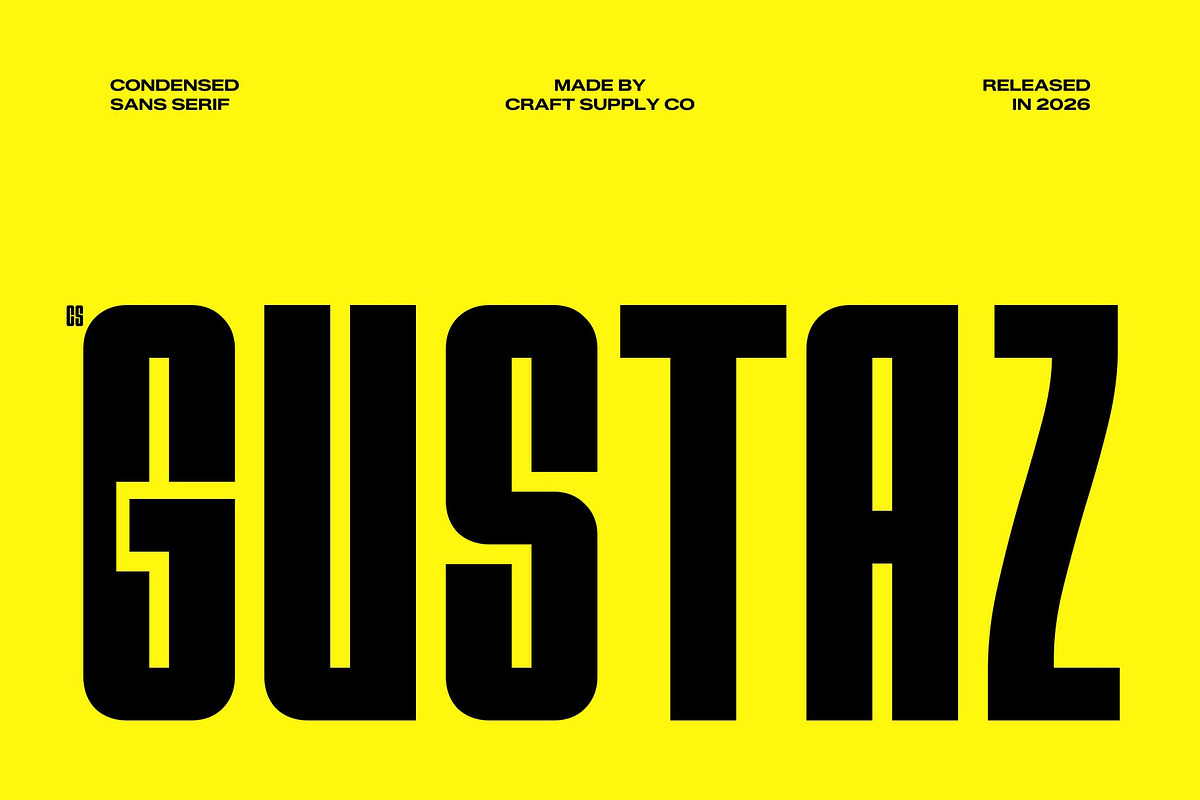 CS Gustaz – Condensed Font, a Sans Serif Font by Craft Supply Co. (Photo 1 of 8)