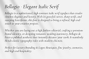 Bellagio - Elegant Italian Serif, a Serif Font by OWPictures (Thumbnail 3 of 12)