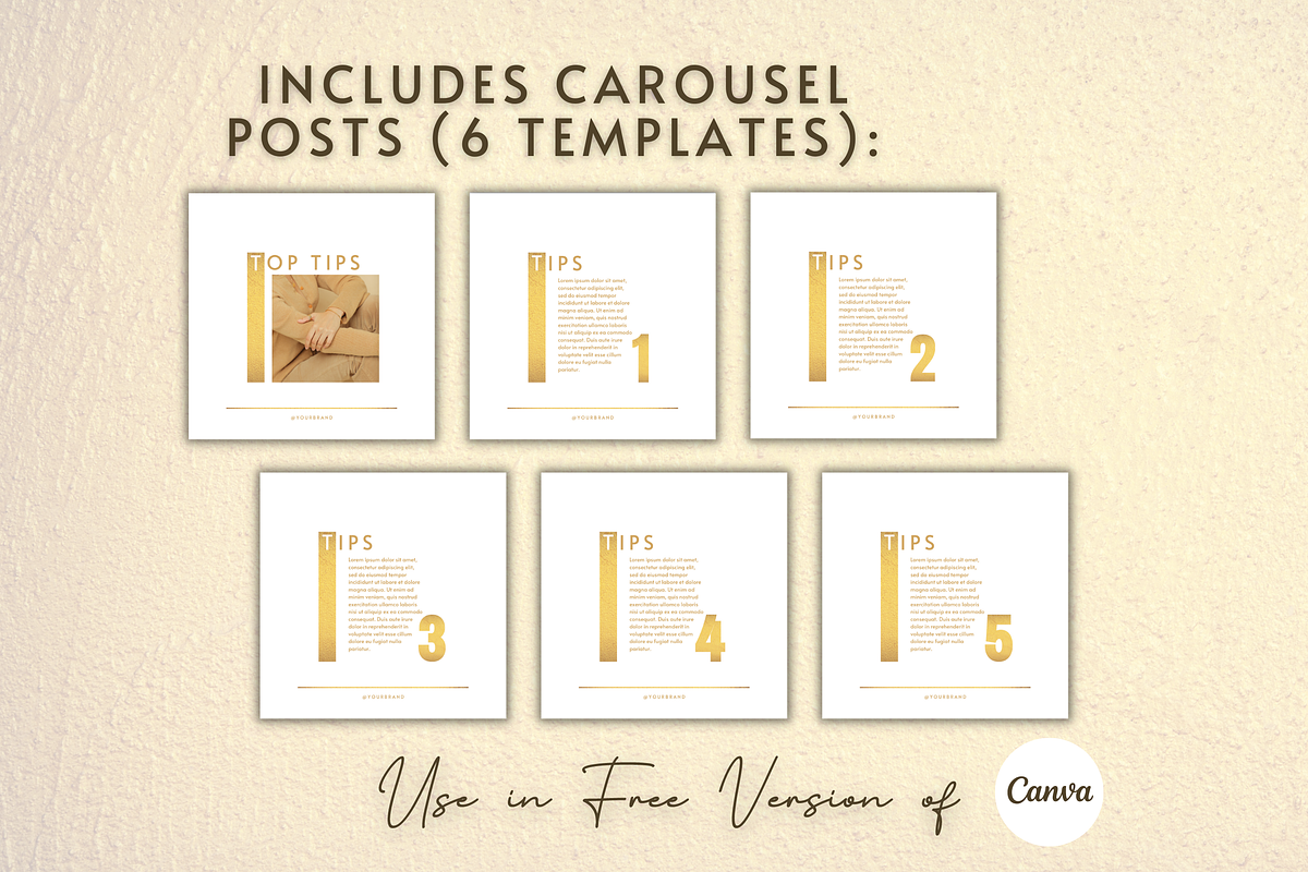 WHITE GOLD INSTAGRAM TEMPLATES, a Social Media Template by Faytemplates (Photo 5 of 10)