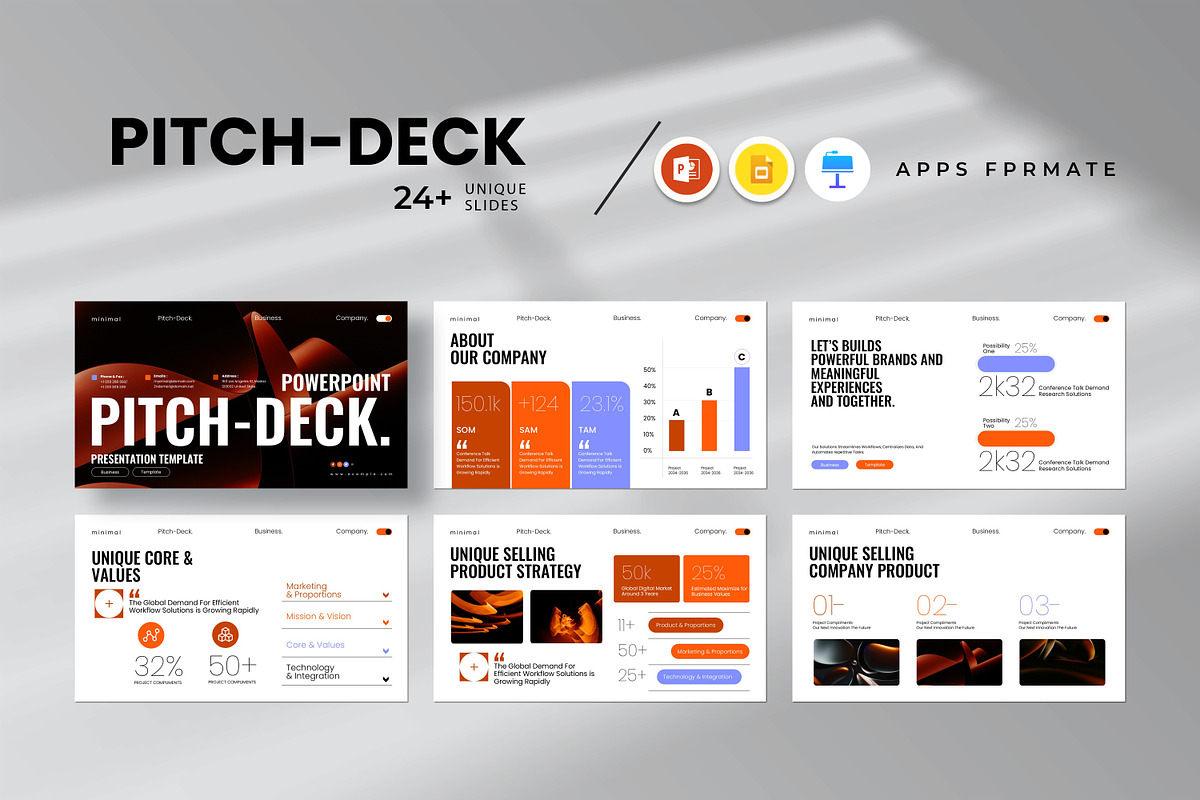 Minimal Pitch-Deck Presentation, a Presentation Template by Slide-Agency (Photo 1 of 8)
