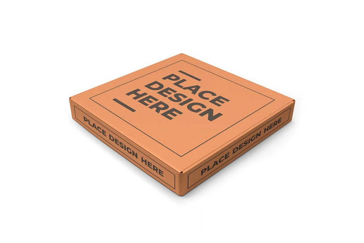 Pizza Box Packaging Mockup Template, a Packaging Mockup by DesignRushMarket (Photo 10 of 11)