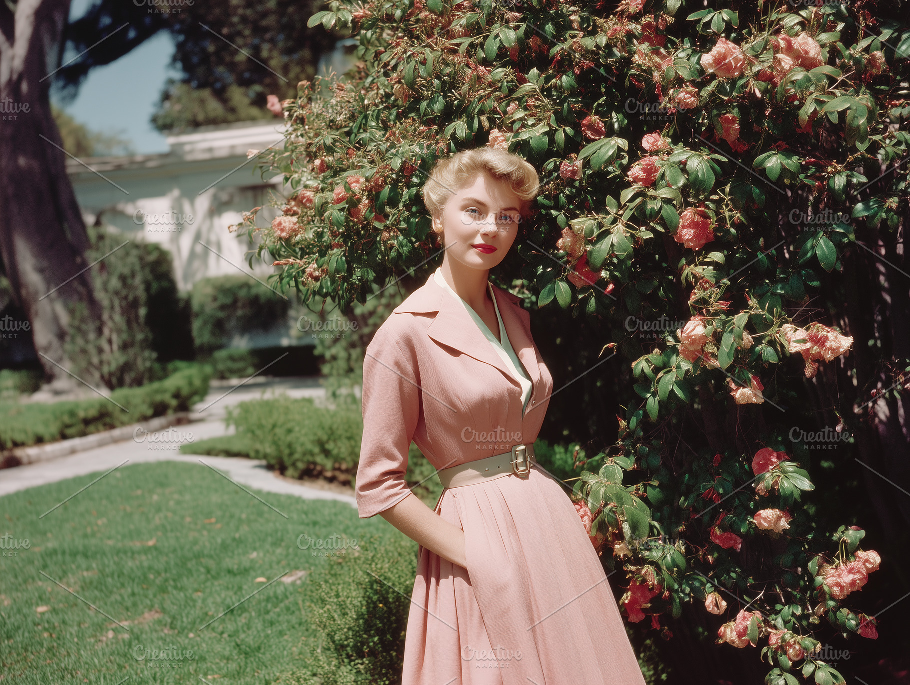 Vintage Style Woman in Garden Spring, a Person Photo by k.tay