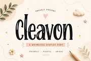 Cleavon whimsical display font, a Script Font by Wow Magic (Thumbnail 1 of 3)