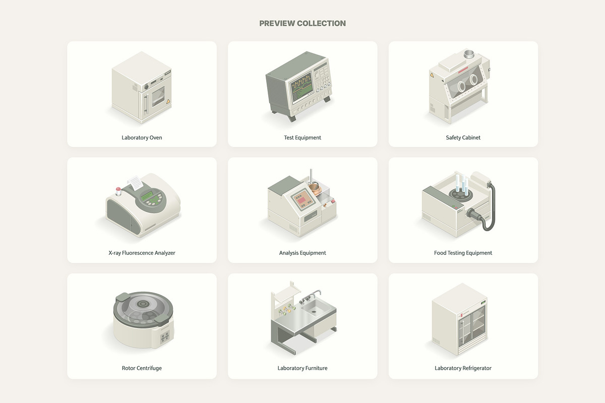 Isometric Laboratory Equipment Icons, an Icon by Voysla's Shop (Photo 2 of 7)