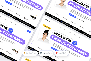 Designer Portfolio Hero Section