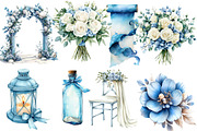 Beach Wedding Set Clipart, an Illustration by Designworld (Thumbnail 3 of 7)