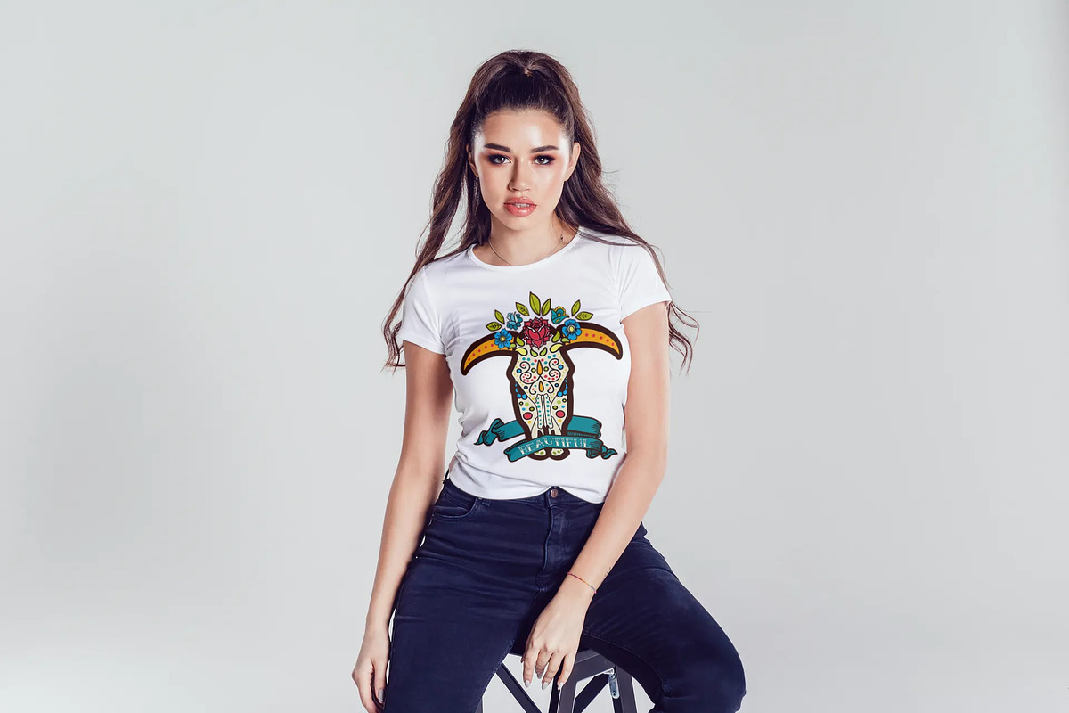Sublimation design Bull | cow skull, an Object Graphic by KundolaArt (Photo 3 of 15)