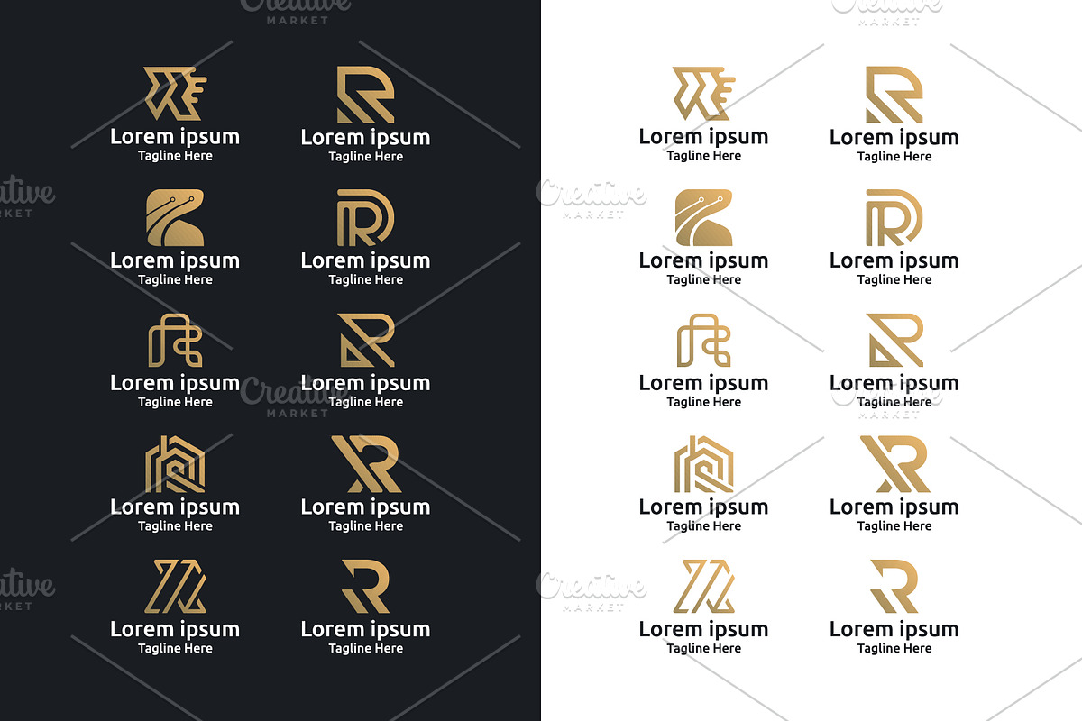 Letter R Logo Bundle, a Branding & Logo Template by Artiveko