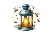 Watercolor Autumn Bees Garden PNG, an Illustration by Designking (Thumbnail 4 of 4)